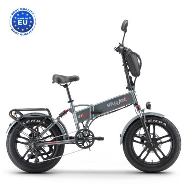 SKYJET Električni bicikl GTIII Pro, 20", 48V 15Ah, do 70 km, siva
